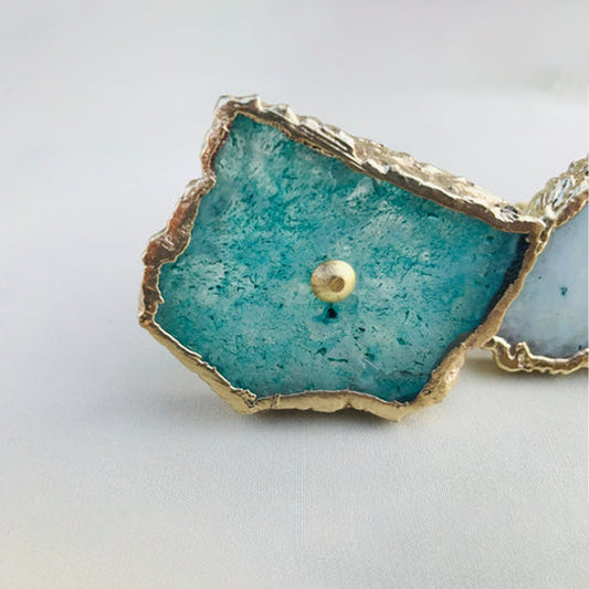 Set of 6 Aqua Agate Classic Vintage Finish Cabinet Drawer Pull Wardrobe Dresser Interior Decorative Handle