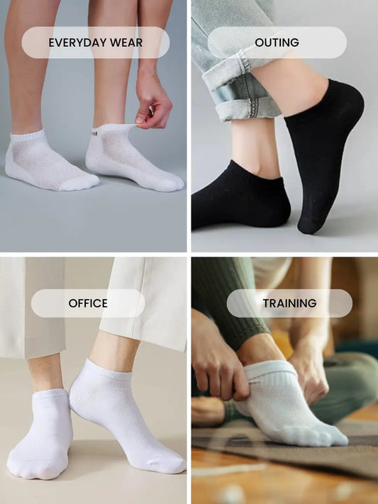 Low Ankle Socks for Men and Women Pack of 4 Pairs